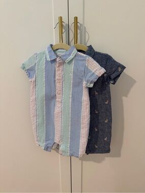 LOT OF 2 Janie and Jack Rompers 18-24 Mos
